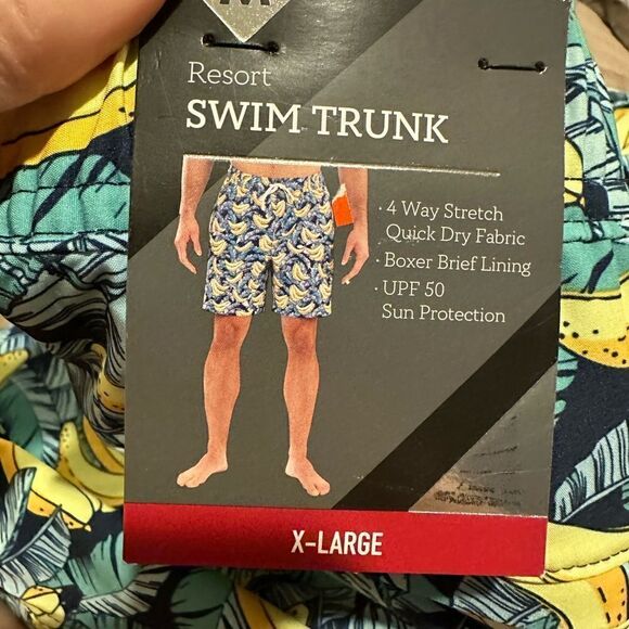 Swim Trunk XL Standard, Bananas Navy Tropic Bathing - Picture 4 of 4